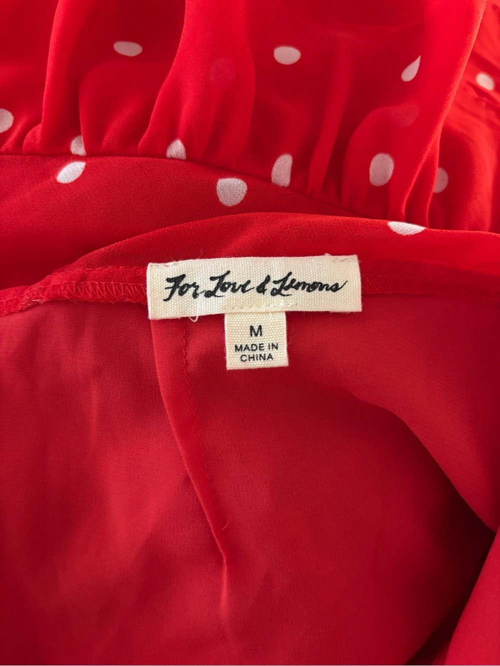 For Love & Lemons Red Polka Dot Ruffle Dress - Picture 8 of 10